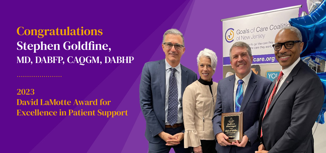 Congratulations Stephen Goldfine, 2023 David LaMotte Award for Excellence in Patient Support
