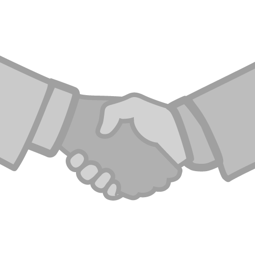 Icon of two hand in a handshake